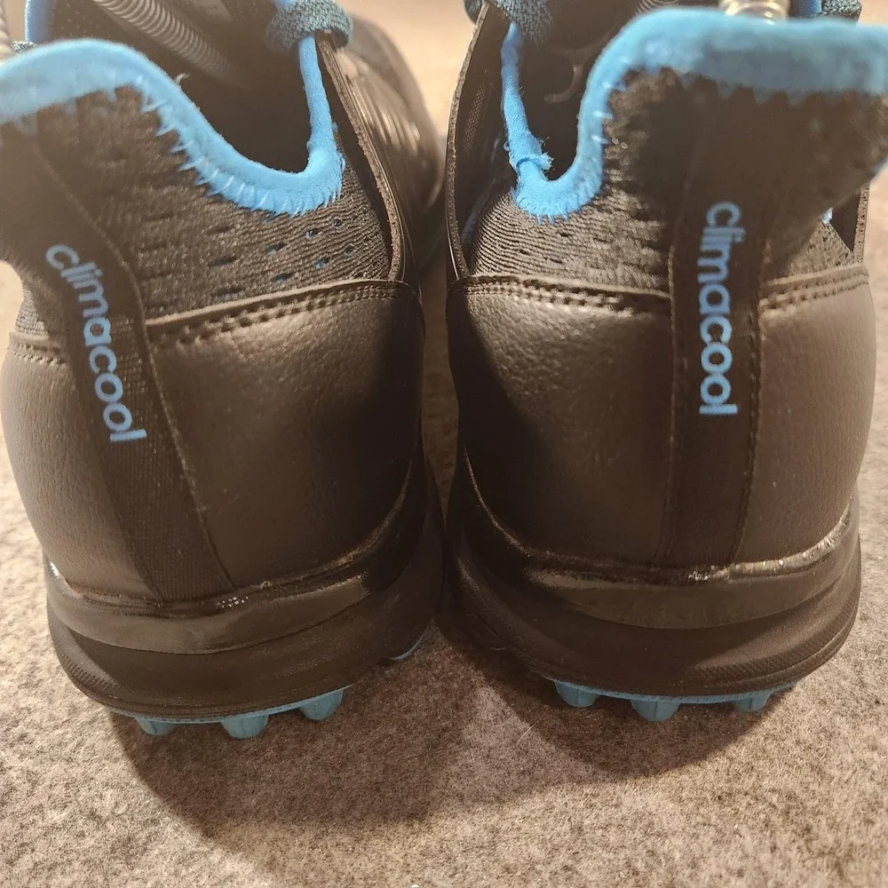 Adidas Climacool Golf‎ Shoes Mens Black Blue Spikeless Sprintframe Turf 10.5